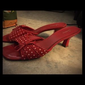 Jessica Red Polka Dot heels